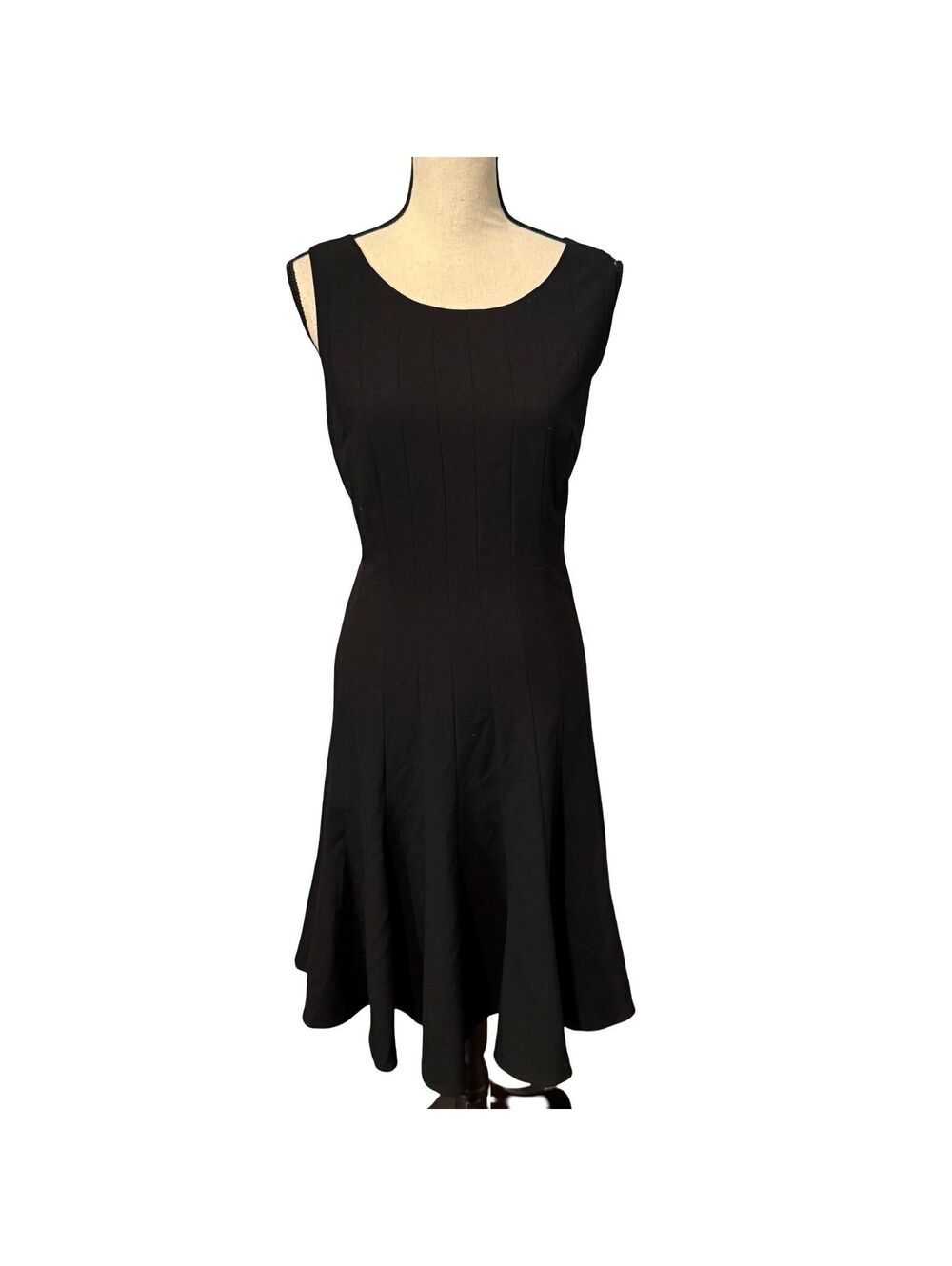 Calvin Klein Sleeveless Black Sheath Dress - Size L